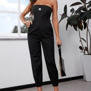 SHEIN Butterfly patch carrot leg tube jump…